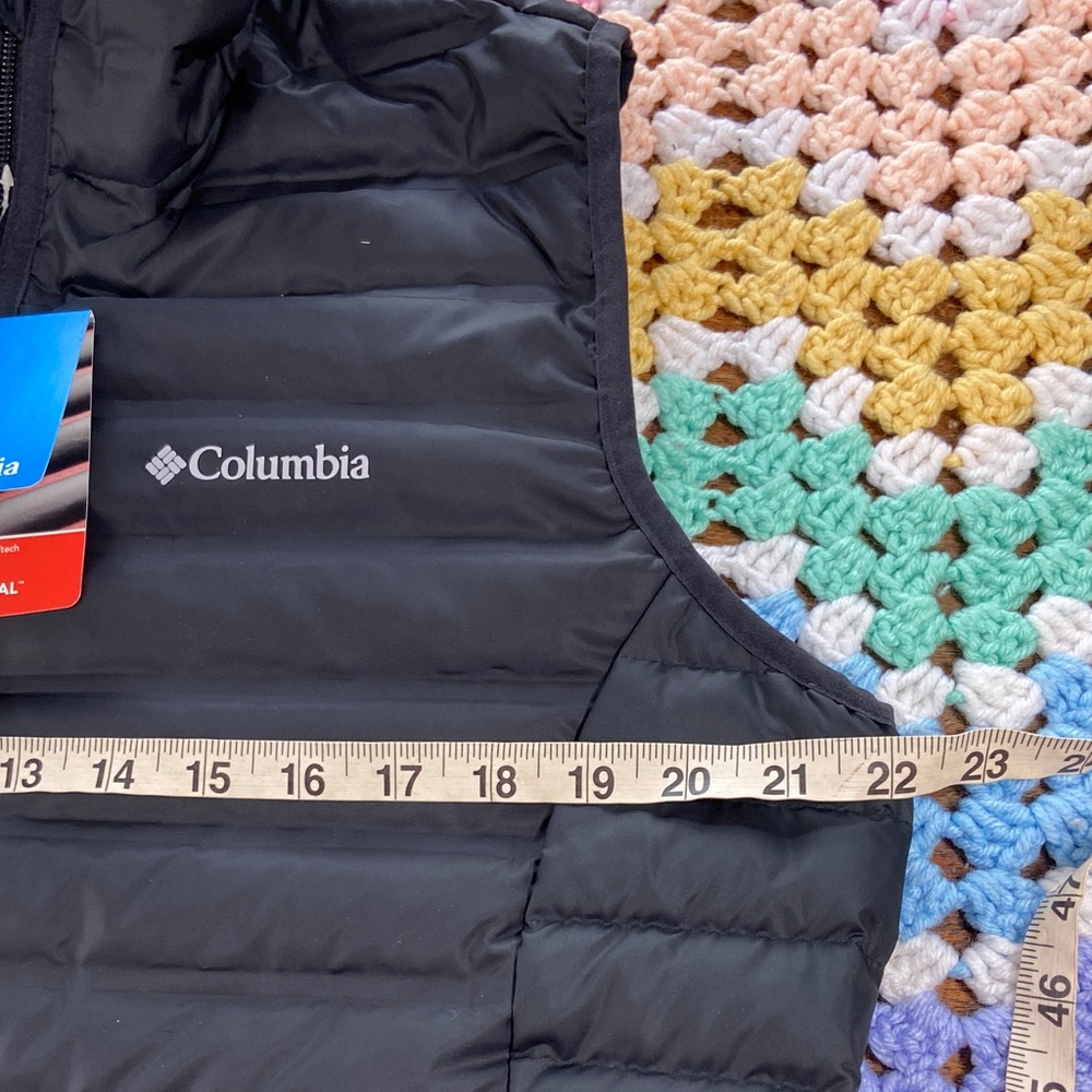 New nwt womens Columbia black xl Quilted feather Down Vest sleeveless jacket - Picture 10 of 12